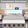 okwish LED Polsterbett 160x200 Bett mit Bluetooth-Player Produktbild-Vorschau 2