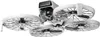 A white drone with a camera is shown from a slightly elevated angle against a white background. Produktbild-Vorschau