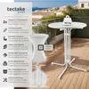 tectake® Stehtisch Eren rund mit Tischhusse bodenschonende Produktbild-Vorschau 2