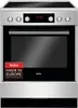 A front view of a freestanding electric cooker. Produktbild-Vorschau