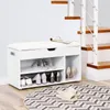 Botník s lavicí a úložným prostorem LUJZA, 80x30x44cm, bílá Náhled obrázku produktu 4