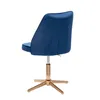 Chaise de bureau bleu foncé en velours, chaise pivotante Voir les images du produit 9