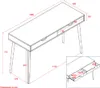 Tavolo paravento Casa Dolce Skandi, con 2 cassetti, 120 cm, Anteprima dell’immagine prodotto 4