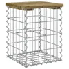 A gabion bench with a wooden top, shown against a white background. Náhled obrázku produktu