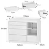 Wickelkommode Weiß 120x50x91.5cm, Wickeltisch mit 5 Produktbild-Vorschau 6