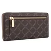 A brown L.CREDI wallet with a repeating logo pattern and a gold zipper. Anteprima dell’immagine prodotto