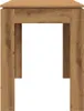 A close-up front view of a wooden table with a white background. Podgląd zdjęcia produktu