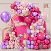 Ghirlanda di palloncini farfalle rosa viola 1° compleanno Anteprima dell’immagine prodotto 7