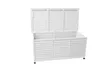 Kissenbox 132x66x61 cm Weiß Vintage Tannenholz Stahl Produktbild-Vorschau 2