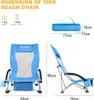KING CAMP Sedia da spiaggia pieghevole con schienale alto Anteprima dell’immagine prodotto 2
