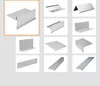 A collage of different metal profiles, likely for construction or roofing, displayed on a light gray background. Produktbild-Vorschau