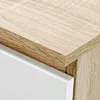 Biurko RADEK 90 cm dąb sonoma + biały połysk 3 szuflady Podgląd zdjęcia produktu 8
