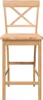 A front view of a wooden bar stool. Anteprima dell’immagine prodotto