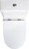 A top-down view of a white toilet. Produktbild-Vorschau