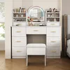 Merax Coiffeuse avec miroir & éclairage LED - Table de Voir les images du produit 1