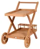 Teakholz Outdoor Garten Servierwagen mit Rollen - bene Produktbild-Vorschau 2