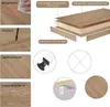 Collage showing features of a wooden furniture item. Produktbild-Vorschau