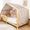 Huisjesbed hemel 135x360 cm lichtbeige zonder Productafbeelding-voorbeeld 1