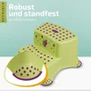 Premium zweistufiger Tritthocker Hippo grün stabiler Hocker Produktbild-Vorschau 3