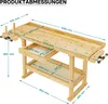 Wiltec Werkbank 151 x 61,5 x 86 cm aus Holz, Werktisch aus Produktbild-Vorschau 7