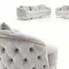 Sofa -Set MIRA mit Knopfheftung in 5 edlen Farbvarianten Produktbild-Vorschau 3