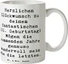 Mr. & Mrs. Panda Kaffeebecher Spruch 101. Geburtstag - Weiß Produktbild-Vorschau 1