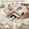 Merax L-Form 7-Sitzer Ecksofa Mit Schlaffunktion, Produktbild-Vorschau 8