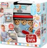 The image shows the retail packaging for a Little Tikes toy oven, featuring children playing with the toy and illustrations of food items. Podgląd zdjęcia produktu