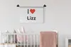 MuchoWow® Wandteppich Wandbehang Ich liebe - Lizz - Girl Produktbild-Vorschau 2