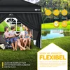 tillvex® 4X parete laterale nera per gazebo 3x3m e 3x6m | Anteprima dell’immagine prodotto 7