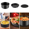 A collage of images showing air fryer accessories and food prepared with them. Voir les images du produit
