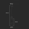 V-TAC VT-976 GU10-LED-Pendelleuchte aus schwarzem Aluminium Produktbild-Vorschau 1