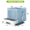 Klappbare Katzenklo Katzentoilette mit Deckel, Streumatte & Produktbild-Vorschau 2