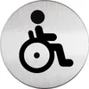 DURABLE Piktogram "WC vozí?ká?i" Ø 83 mm, st?íbrná, 490623 Náhled obrázku produktu 1