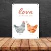Hühner Metallschild in 15x20 cm mit Spruch Love is in the Produktbild-Vorschau 4