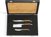 HAWS Laguiole Set di 3 coltelli da formaggio con tagliere Anteprima dell’immagine prodotto 2
