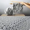 Handgefertigtes Chunky Gestrickte Wolldecke, Wolle Garn Arm Produktbild-Vorschau 5