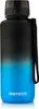 A black and blue gradient water bottle with a black lid and strap. Produktbild-Vorschau