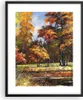 Gerahmtes Poster - Schwarzer Rahmen - Park Herbst Wasser - Produktbild-Vorschau 1