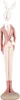 Clayre & Eef Dekorationsfigur Kaninchen 22 cm Weiß Rosa Produktbild-Vorschau 2