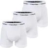 Three white Calvin Klein boxer briefs are stacked on a white background. Produktbild-Vorschau