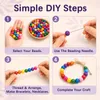 500 bunte Holzkugeln 12 mm zum Auffädeln für DIY-Schmuck Productafbeelding-voorbeeld
