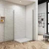 100x100x185cm ESG Nano Glas Drehtür Eckeinstieg Pendeltür Produktbild-Vorschau 4