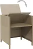 vidaXL Gartenstühle mit Kissen 4 Stk. Poly Rattan Beige - Produktbild-Vorschau 9