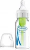 A Dr. Brown's baby bottle with its cap next to it, on a white background. Podgląd zdjęcia produktu