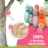 Pink Papaya kręgle drewniane Animal 12 elementów dla dzieci Podgląd zdjęcia produktu 3
