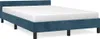 vidaXL Bettgestell ohne Matratze Dunkelblau 120x200 cm Samt Produktbild-Vorschau 1
