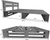 Lermowood Palettenbett M2 200 x 200 cm mit Kopfteil und 2 Produktbild-Vorschau 3