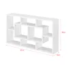 Nástenný regál Saputit 85x16x48cm Regál s 8 policami Náhľad obrázku produktu 3