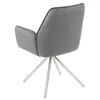 A single gray velvet chair with a silver metal base is shown from the back against a white background. Produktbild-Vorschau